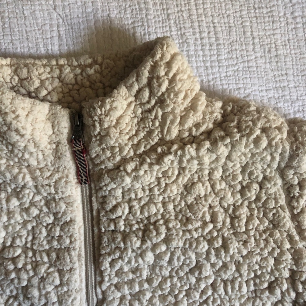 White Fleece Quarter Zip